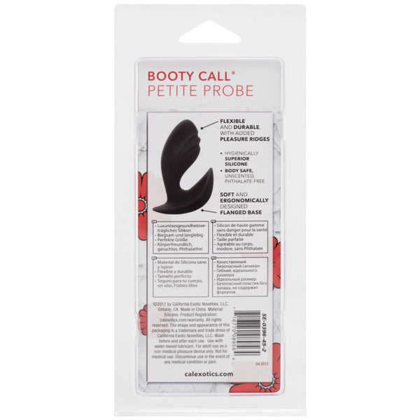 CalExotics Booty Call Petite Silicone Anal Probe - Black - Extreme Toyz Singapore - https://extremetoyz.com.sg - Sex Toys and Lingerie Online Store - Bondage Gear / Vibrators / Electrosex Toys / Wireless Remote Control Vibes / Sexy Lingerie and Role Play / BDSM / Dungeon Furnitures / Dildos and Strap Ons &nbsp;/ Anal and Prostate Massagers / Anal Douche and Cleaning Aide / Delay Sprays and Gels / Lubricants and more...