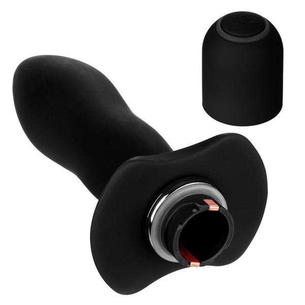 CalExotics Booty Call Booty Rocket Vibrating Silicone Anal Probe - Black - Extreme Toyz Singapore - https://extremetoyz.com.sg - Sex Toys and Lingerie Online Store - Bondage Gear / Vibrators / Electrosex Toys / Wireless Remote Control Vibes / Sexy Lingerie and Role Play / BDSM / Dungeon Furnitures / Dildos and Strap Ons &nbsp;/ Anal and Prostate Massagers / Anal Douche and Cleaning Aide / Delay Sprays and Gels / Lubricants and more...