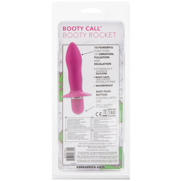 CalExotics Booty Call Booty Rocket Vibrating Silicone Anal Probe - Pink - Extreme Toyz Singapore - https://extremetoyz.com.sg - Sex Toys and Lingerie Online Store - Bondage Gear / Vibrators / Electrosex Toys / Wireless Remote Control Vibes / Sexy Lingerie and Role Play / BDSM / Dungeon Furnitures / Dildos and Strap Ons &nbsp;/ Anal and Prostate Massagers / Anal Douche and Cleaning Aide / Delay Sprays and Gels / Lubricants and more...