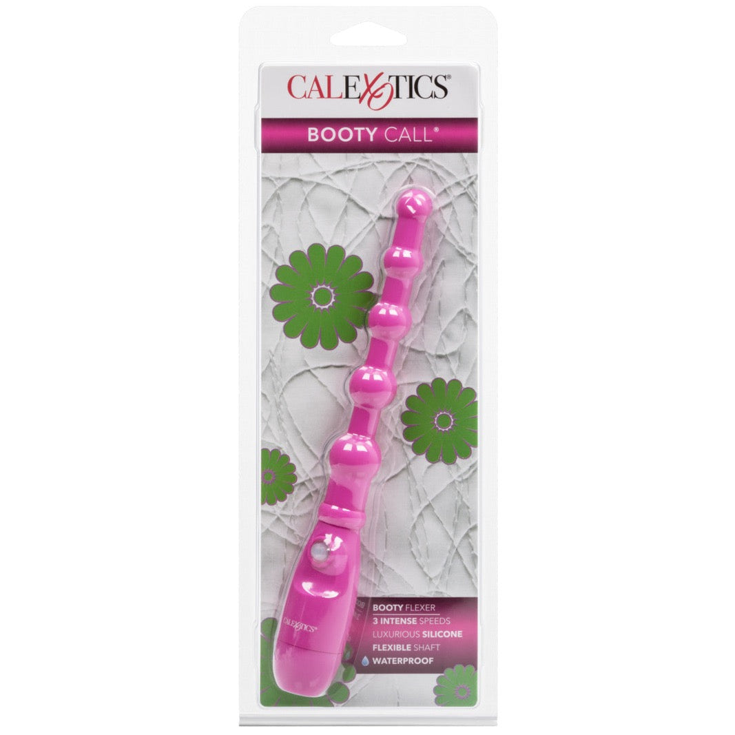 CalExotics Booty Call Booty Flexer Vibrating Silicone Flexible Beaded Probe - Pink - Extreme Toyz Singapore - https://extremetoyz.com.sg - Sex Toys and Lingerie Online Store - Bondage Gear / Vibrators / Electrosex Toys / Wireless Remote Control Vibes / Sexy Lingerie and Role Play / BDSM / Dungeon Furnitures / Dildos and Strap Ons &nbsp;/ Anal and Prostate Massagers / Anal Douche and Cleaning Aide / Delay Sprays and Gels / Lubricants and more...