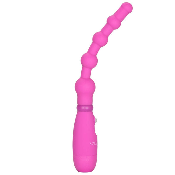 CalExotics Booty Call Booty Flexer Vibrating Silicone Flexible Beaded Probe - Pink - Extreme Toyz Singapore - https://extremetoyz.com.sg - Sex Toys and Lingerie Online Store - Bondage Gear / Vibrators / Electrosex Toys / Wireless Remote Control Vibes / Sexy Lingerie and Role Play / BDSM / Dungeon Furnitures / Dildos and Strap Ons &nbsp;/ Anal and Prostate Massagers / Anal Douche and Cleaning Aide / Delay Sprays and Gels / Lubricants and more...