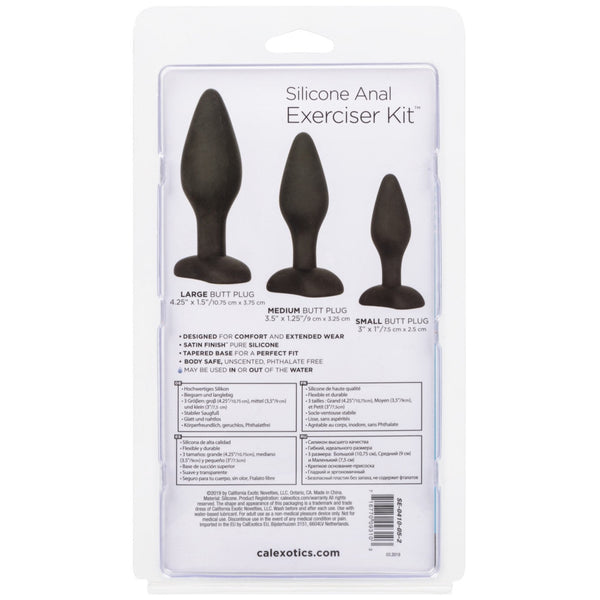CalExotics  Anal Collection Silicone Anal Exerciser Kit - Extreme Toyz Singapore - https://extremetoyz.com.sg - Sex Toys and Lingerie Online Store - Bondage Gear / Vibrators / Electrosex Toys / Wireless Remote Control Vibes / Sexy Lingerie and Role Play / BDSM / Dungeon Furnitures / Dildos and Strap Ons &nbsp;/ Anal and Prostate Massagers / Anal Douche and Cleaning Aide / Delay Sprays and Gels / Lubricants and more...