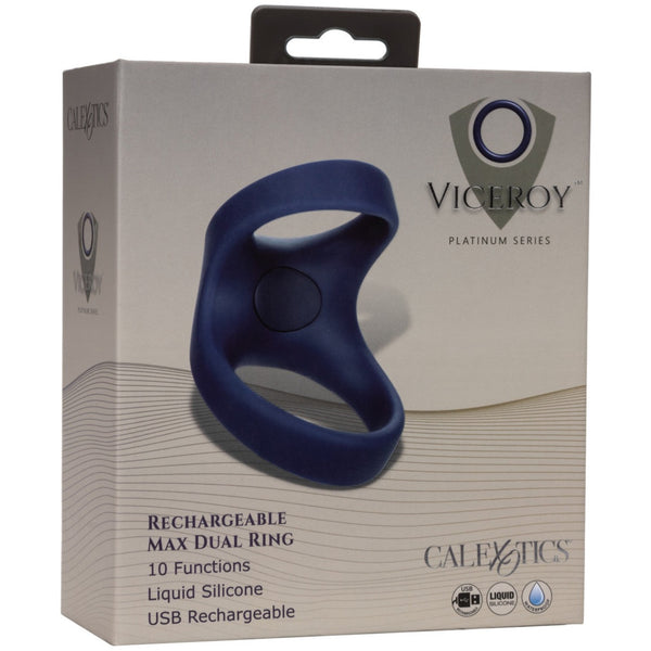 CalExotics Viceroy Rechargeable Max Dual Ring - Extreme Toyz Singapore - https://extremetoyz.com.sg - Sex Toys and Lingerie Online Store - Bondage Gear / Vibrators / Electrosex Toys / Wireless Remote Control Vibes / Sexy Lingerie and Role Play / BDSM / Dungeon Furnitures / Dildos and Strap Ons &nbsp;/ Anal and Prostate Massagers / Anal Douche and Cleaning Aide / Delay Sprays and Gels / Lubricants and more...