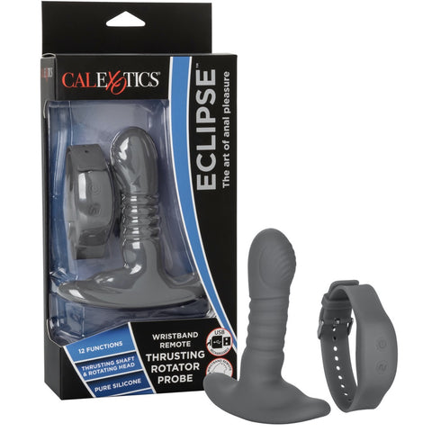 CalExotics Eclipse Wristband Remote Thrusting Rotator Probe Rechargeable Anal Vibrator - Extreme Toyz Singapore - https://extremetoyz.com.sg - Sex Toys and Lingerie Online Store - Bondage Gear / Vibrators / Electrosex Toys / Wireless Remote Control Vibes / Sexy Lingerie and Role Play / BDSM / Dungeon Furnitures / Dildos and Strap Ons &nbsp;/ Anal and Prostate Massagers / Anal Douche and Cleaning Aide / Delay Sprays and Gels / Lubricants and more...