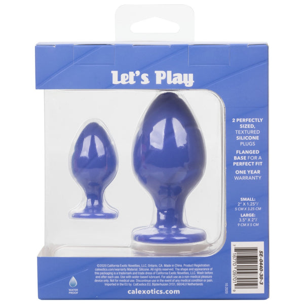 CalExotics Cheeky Probe Anal Plug Set - Blue - Extreme Toyz Singapore - https://extremetoyz.com.sg - Sex Toys and Lingerie Online Store - Bondage Gear / Vibrators / Electrosex Toys / Wireless Remote Control Vibes / Sexy Lingerie and Role Play / BDSM / Dungeon Furnitures / Dildos and Strap Ons &nbsp;/ Anal and Prostate Massagers / Anal Douche and Cleaning Aide / Delay Sprays and Gels / Lubricants and more...