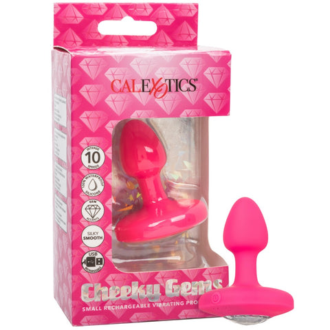 CalExotics Cheeky Gems Small Rechargeable Vibrating Probe - Pink - Extreme Toyz Singapore - https://extremetoyz.com.sg - Sex Toys and Lingerie Online Store - Bondage Gear / Vibrators / Electrosex Toys / Wireless Remote Control Vibes / Sexy Lingerie and Role Play / BDSM / Dungeon Furnitures / Dildos and Strap Ons &nbsp;/ Anal and Prostate Massagers / Anal Douche and Cleaning Aide / Delay Sprays and Gels / Lubricants and more...