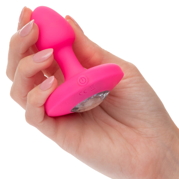 CalExotics Cheeky Gems Small Rechargeable Vibrating Probe - Pink - Extreme Toyz Singapore - https://extremetoyz.com.sg - Sex Toys and Lingerie Online Store - Bondage Gear / Vibrators / Electrosex Toys / Wireless Remote Control Vibes / Sexy Lingerie and Role Play / BDSM / Dungeon Furnitures / Dildos and Strap Ons &nbsp;/ Anal and Prostate Massagers / Anal Douche and Cleaning Aide / Delay Sprays and Gels / Lubricants and more...