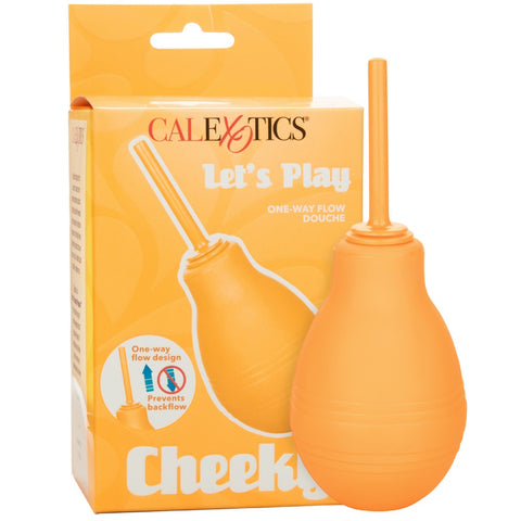 CalExotics Cheeky One-Way Flow Douche - Orange - Extreme Toyz Singapore - https://extremetoyz.com.sg - Sex Toys and Lingerie Online Store - Bondage Gear / Vibrators / Electrosex Toys / Wireless Remote Control Vibes / Sexy Lingerie and Role Play / BDSM / Dungeon Furnitures / Dildos and Strap Ons &nbsp;/ Anal and Prostate Massagers / Anal Douche and Cleaning Aide / Delay Sprays and Gels / Lubricants and more...