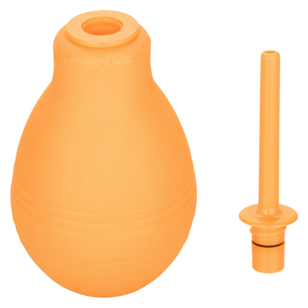 CalExotics Cheeky One-Way Flow Douche - Orange - Extreme Toyz Singapore - https://extremetoyz.com.sg - Sex Toys and Lingerie Online Store - Bondage Gear / Vibrators / Electrosex Toys / Wireless Remote Control Vibes / Sexy Lingerie and Role Play / BDSM / Dungeon Furnitures / Dildos and Strap Ons &nbsp;/ Anal and Prostate Massagers / Anal Douche and Cleaning Aide / Delay Sprays and Gels / Lubricants and more...