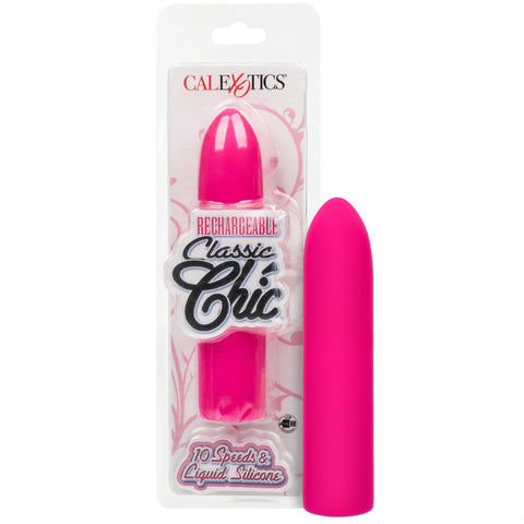 Classic Chic 10 Speeds Rechargeable Mini Liquid Silicone Vibrator