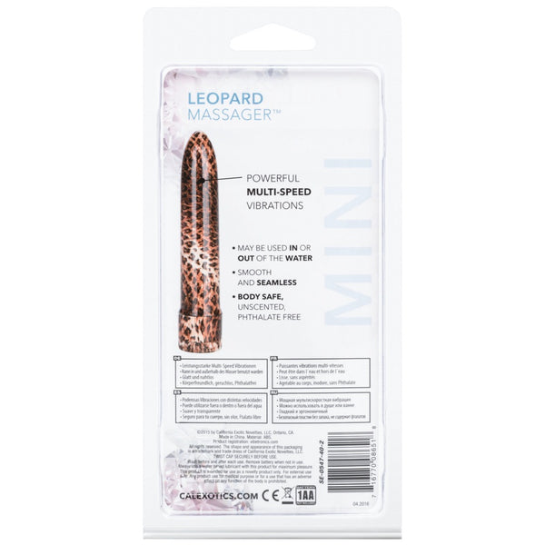 Hard Vibes Mini Leopard Massager Mini Vibrator - Brown