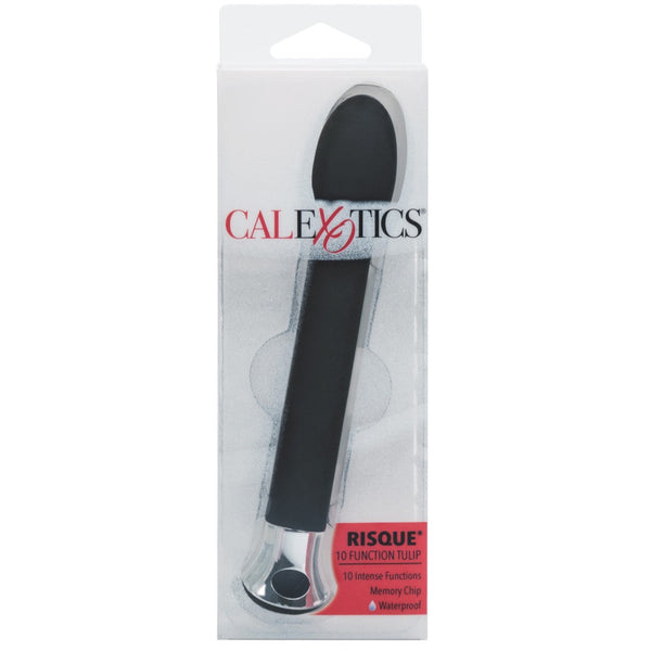 CalExotics Risque 10-Function Tulip Vibrator - Black - Extreme Toyz Singapore - https://extremetoyz.com.sg - Sex Toys and Lingerie Online Store - Bondage Gear / Vibrators / Electrosex Toys / Wireless Remote Control Vibes / Sexy Lingerie and Role Play / BDSM / Dungeon Furnitures / Dildos and Strap Ons &nbsp;/ Anal and Prostate Massagers / Anal Douche and Cleaning Aide / Delay Sprays and Gels / Lubricants and more...