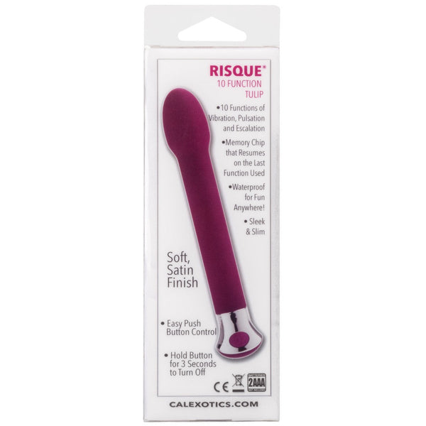 CalExotics Risque 10-Function Tulip Vibrator - Extreme Toyz Singapore - https://extremetoyz.com.sg - Sex Toys and Lingerie Online Store - Bondage Gear / Vibrators / Electrosex Toys / Wireless Remote Control Vibes / Sexy Lingerie and Role Play / BDSM / Dungeon Furnitures / Dildos and Strap Ons &nbsp;/ Anal and Prostate Massagers / Anal Douche and Cleaning Aide / Delay Sprays and Gels / Lubricants and more...