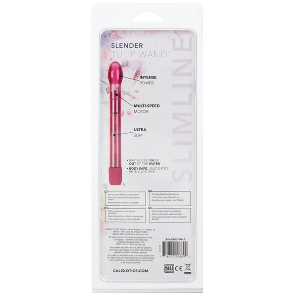 Hard Vibes Slimline Slender Tulip Wand Vibrator - Pink