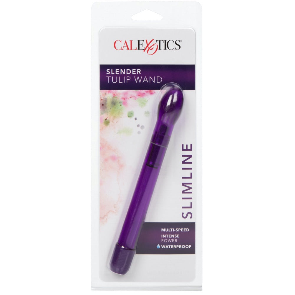 Hard Vibes Slimline Slender Tulip Wand Vibrator - Purple