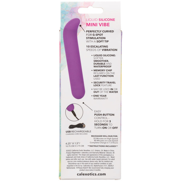 CalExotics Bliss Liquid Silicone Mini G Rechargeable Vibe - Extreme Toyz Singapore - https://extremetoyz.com.sg - Sex Toys and Lingerie Online Store - Bondage Gear / Vibrators / Electrosex Toys / Wireless Remote Control Vibes / Sexy Lingerie and Role Play / BDSM / Dungeon Furnitures / Dildos and Strap Ons &nbsp;/ Anal and Prostate Massagers / Anal Douche and Cleaning Aide / Delay Sprays and Gels / Lubricants and more...