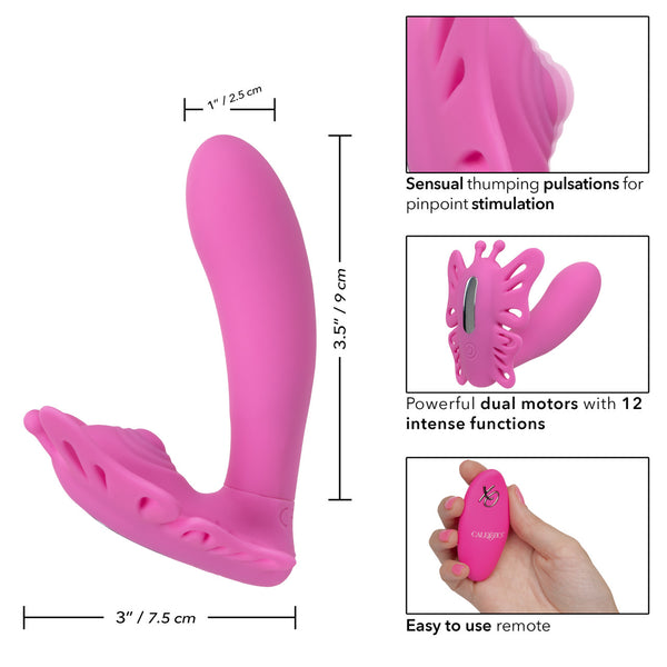 CalExotics Venus Butterfly Rechargeable Silicone Remote Pulsating Venus G Vibe - Extreme Toyz Singapore - https://extremetoyz.com.sg - Sex Toys and Lingerie Online Store - Bondage Gear / Vibrators / Electrosex Toys / Wireless Remote Control Vibes / Sexy Lingerie and Role Play / BDSM / Dungeon Furnitures / Dildos and Strap Ons &nbsp;/ Anal and Prostate Massagers / Anal Douche and Cleaning Aide / Delay Sprays and Gels / Lubricants and more...