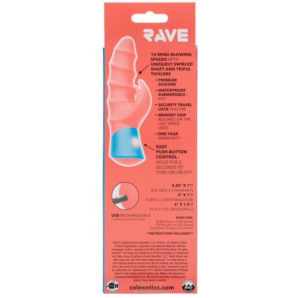 Rave Tickler Rechargeable Silicone Vibrator