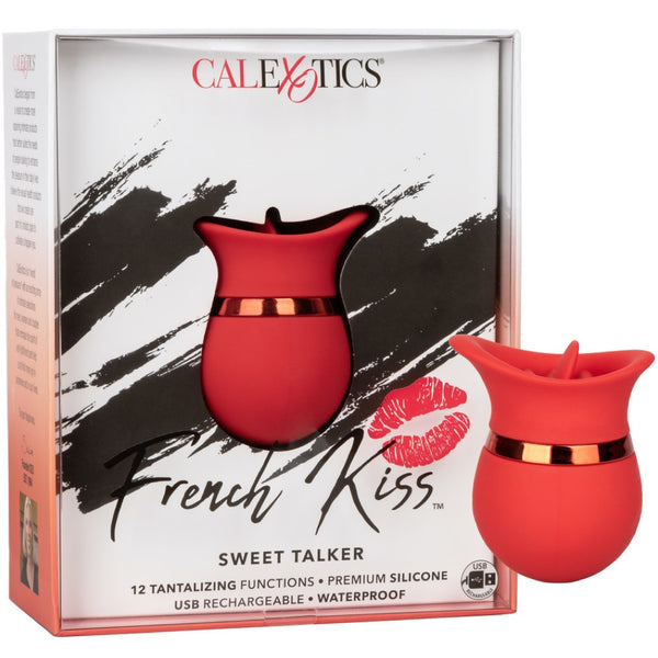 CalExotics French Kiss Sweet Talker Rechargeable Fluttering Tongue Vibrator - Extreme Toyz Singapore - https://extremetoyz.com.sg - Sex Toys and Lingerie Online Store - Bondage Gear / Vibrators / Electrosex Toys / Wireless Remote Control Vibes / Sexy Lingerie and Role Play / BDSM / Dungeon Furnitures / Dildos and Strap Ons &nbsp;/ Anal and Prostate Massagers / Anal Douche and Cleaning Aide / Delay Sprays and Gels / Lubricants and more...
