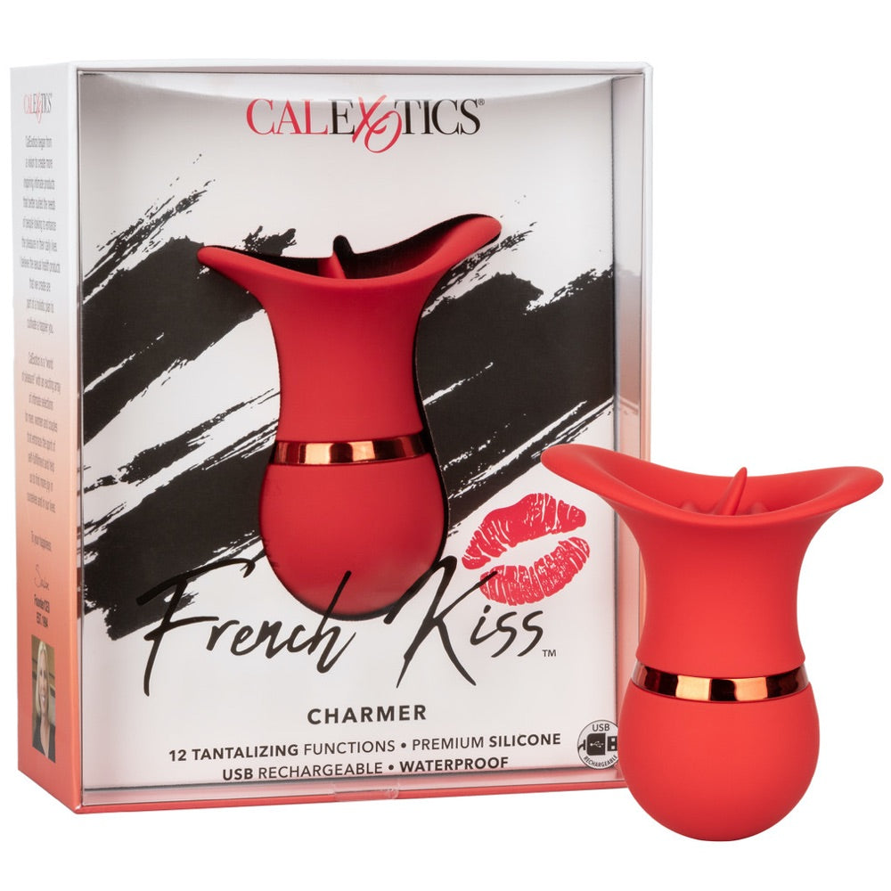 CalExotics French Kiss Charmer Rechargeable Flickering Tongue Vibrator - Extreme Toyz Singapore - https://extremetoyz.com.sg - Sex Toys and Lingerie Online Store - Bondage Gear / Vibrators / Electrosex Toys / Wireless Remote Control Vibes / Sexy Lingerie and Role Play / BDSM / Dungeon Furnitures / Dildos and Strap Ons &nbsp;/ Anal and Prostate Massagers / Anal Douche and Cleaning Aide / Delay Sprays and Gels / Lubricants and more...