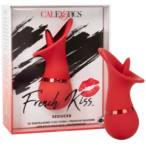 CalExotics French Kiss Seducer Rechargeable Teasing Tongue Vibrator - Extreme Toyz Singapore - https://extremetoyz.com.sg - Sex Toys and Lingerie Online Store - Bondage Gear / Vibrators / Electrosex Toys / Wireless Remote Control Vibes / Sexy Lingerie and Role Play / BDSM / Dungeon Furnitures / Dildos and Strap Ons / Anal and Prostate Massagers / Anal Douche and Cleaning Aide / Delay Sprays and Gels / Lubricants and more...