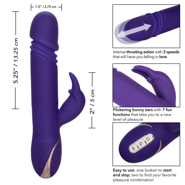 CalExotics Jack Rabbit Signature Rechargeable Silicone Thrusting Rabbit Vibrator - Extreme Toyz Singapore - https://extremetoyz.com.sg - Sex Toys and Lingerie Online Store - Bondage Gear / Vibrators / Electrosex Toys / Wireless Remote Control Vibes / Sexy Lingerie and Role Play / BDSM / Dungeon Furnitures / Dildos and Strap Ons &nbsp;/ Anal and Prostate Massagers / Anal Douche and Cleaning Aide / Delay Sprays and Gels / Lubricants and more...