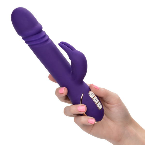 CalExotics Jack Rabbit Signature Rechargeable Silicone Thrusting Rabbit Vibrator - Extreme Toyz Singapore - https://extremetoyz.com.sg - Sex Toys and Lingerie Online Store - Bondage Gear / Vibrators / Electrosex Toys / Wireless Remote Control Vibes / Sexy Lingerie and Role Play / BDSM / Dungeon Furnitures / Dildos and Strap Ons &nbsp;/ Anal and Prostate Massagers / Anal Douche and Cleaning Aide / Delay Sprays and Gels / Lubricants and more...