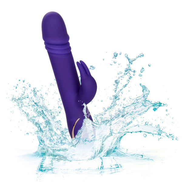 CalExotics Jack Rabbit Signature Rechargeable Silicone Thrusting Rabbit Vibrator - Extreme Toyz Singapore - https://extremetoyz.com.sg - Sex Toys and Lingerie Online Store - Bondage Gear / Vibrators / Electrosex Toys / Wireless Remote Control Vibes / Sexy Lingerie and Role Play / BDSM / Dungeon Furnitures / Dildos and Strap Ons &nbsp;/ Anal and Prostate Massagers / Anal Douche and Cleaning Aide / Delay Sprays and Gels / Lubricants and more...