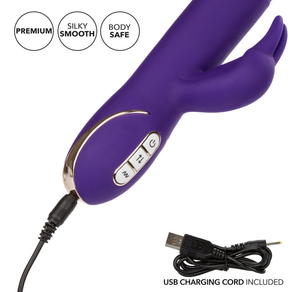 CalExotics Jack Rabbit Signature Rechargeable Silicone Thrusting Rabbit Vibrator - Extreme Toyz Singapore - https://extremetoyz.com.sg - Sex Toys and Lingerie Online Store - Bondage Gear / Vibrators / Electrosex Toys / Wireless Remote Control Vibes / Sexy Lingerie and Role Play / BDSM / Dungeon Furnitures / Dildos and Strap Ons &nbsp;/ Anal and Prostate Massagers / Anal Douche and Cleaning Aide / Delay Sprays and Gels / Lubricants and more...