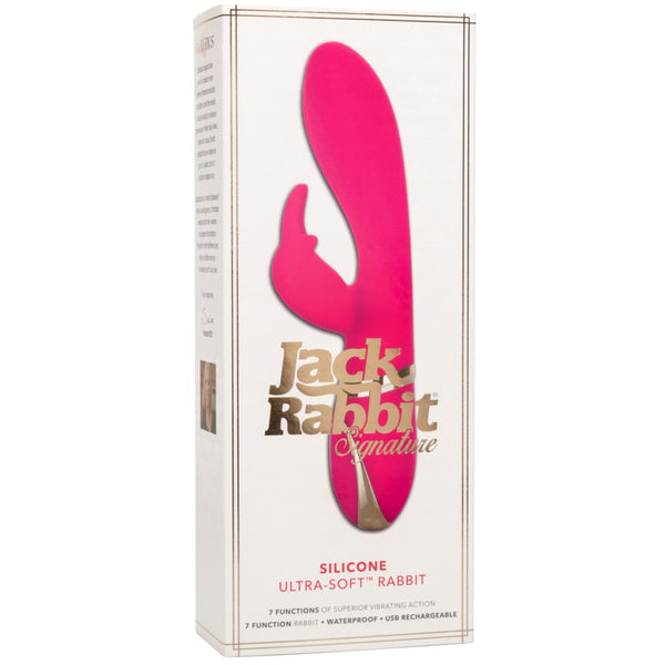 CalExotics Jack Rabbit Signature Rechargeable Heated Silicone Ultra-Soft Rabbit Vibrator - Extreme Toyz Singapore - https://extremetoyz.com.sg - Sex Toys and Lingerie Online Store - Bondage Gear / Vibrators / Electrosex Toys / Wireless Remote Control Vibes / Sexy Lingerie and Role Play / BDSM / Dungeon Furnitures / Dildos and Strap Ons &nbsp;/ Anal and Prostate Massagers / Anal Douche and Cleaning Aide / Delay Sprays and Gels / Lubricants and more...