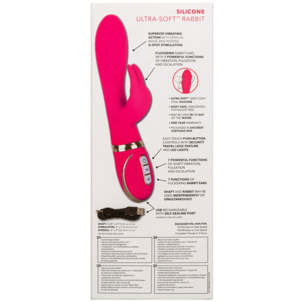 CalExotics Jack Rabbit Signature Rechargeable Heated Silicone Ultra-Soft Rabbit Vibrator - Extreme Toyz Singapore - https://extremetoyz.com.sg - Sex Toys and Lingerie Online Store - Bondage Gear / Vibrators / Electrosex Toys / Wireless Remote Control Vibes / Sexy Lingerie and Role Play / BDSM / Dungeon Furnitures / Dildos and Strap Ons &nbsp;/ Anal and Prostate Massagers / Anal Douche and Cleaning Aide / Delay Sprays and Gels / Lubricants and more...