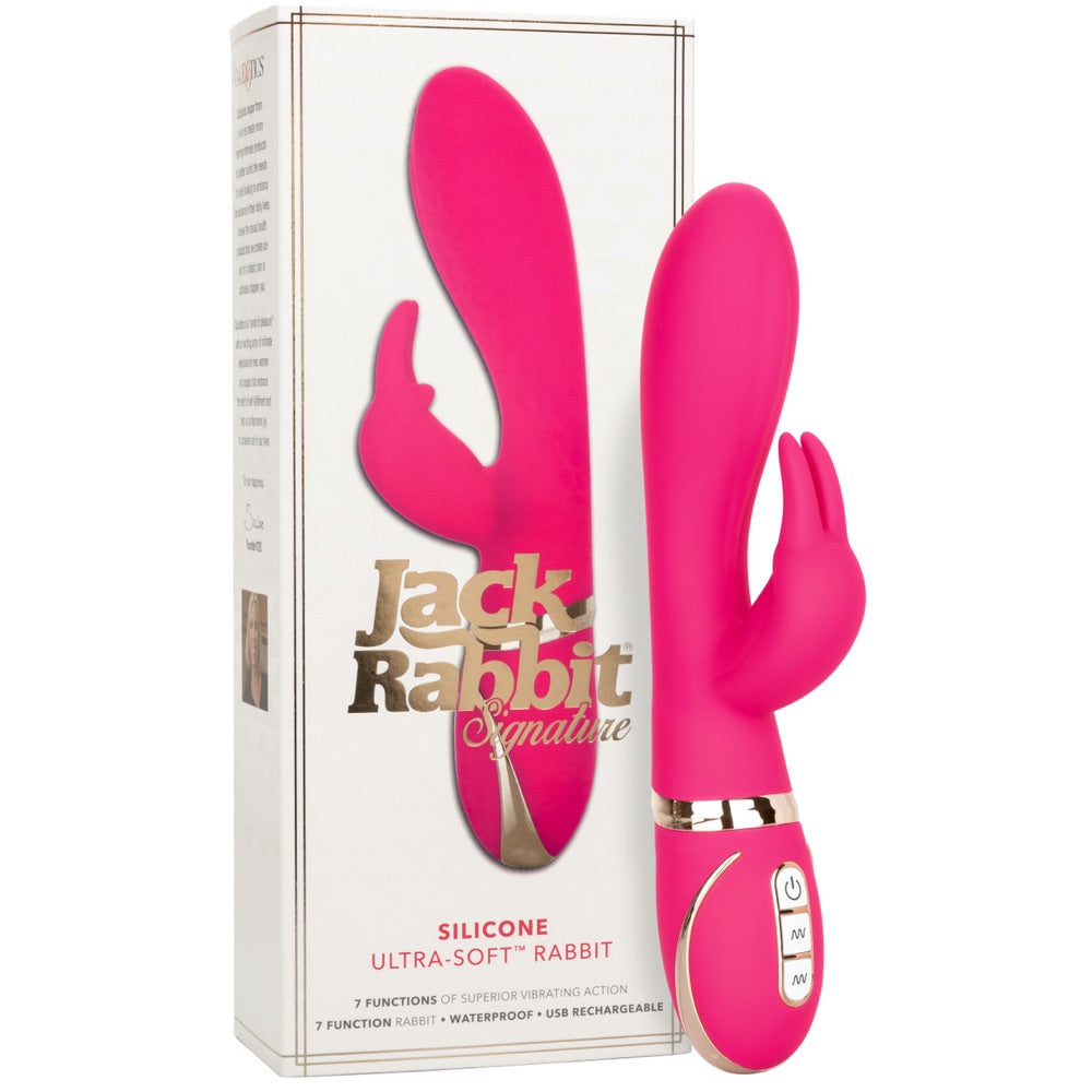 CalExotics Jack Rabbit Signature Rechargeable Heated Silicone Ultra-Soft Rabbit Vibrator - Extreme Toyz Singapore - https://extremetoyz.com.sg - Sex Toys and Lingerie Online Store - Bondage Gear / Vibrators / Electrosex Toys / Wireless Remote Control Vibes / Sexy Lingerie and Role Play / BDSM / Dungeon Furnitures / Dildos and Strap Ons &nbsp;/ Anal and Prostate Massagers / Anal Douche and Cleaning Aide / Delay Sprays and Gels / Lubricants and more...