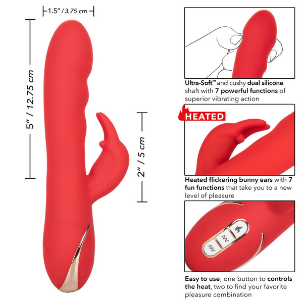 CalExotics Jack Rabbit Signature Heated Silicone Rechargeable Ultra-Soft Rabbit Vibrator - Extreme Toyz Singapore - https://extremetoyz.com.sg - Sex Toys and Lingerie Online Store - Bondage Gear / Vibrators / Electrosex Toys / Wireless Remote Control Vibes / Sexy Lingerie and Role Play / BDSM / Dungeon Furnitures / Dildos and Strap Ons &nbsp;/ Anal and Prostate Massagers / Anal Douche and Cleaning Aide / Delay Sprays and Gels / Lubricants and more...