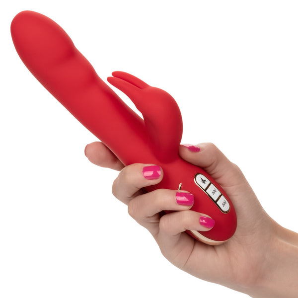 CalExotics Jack Rabbit Signature Heated Silicone Rechargeable Ultra-Soft Rabbit Vibrator - Extreme Toyz Singapore - https://extremetoyz.com.sg - Sex Toys and Lingerie Online Store - Bondage Gear / Vibrators / Electrosex Toys / Wireless Remote Control Vibes / Sexy Lingerie and Role Play / BDSM / Dungeon Furnitures / Dildos and Strap Ons &nbsp;/ Anal and Prostate Massagers / Anal Douche and Cleaning Aide / Delay Sprays and Gels / Lubricants and more...