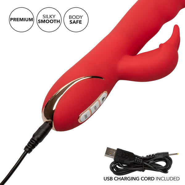 CalExotics Jack Rabbit Signature Heated Silicone Rechargeable Ultra-Soft Rabbit Vibrator - Extreme Toyz Singapore - https://extremetoyz.com.sg - Sex Toys and Lingerie Online Store - Bondage Gear / Vibrators / Electrosex Toys / Wireless Remote Control Vibes / Sexy Lingerie and Role Play / BDSM / Dungeon Furnitures / Dildos and Strap Ons &nbsp;/ Anal and Prostate Massagers / Anal Douche and Cleaning Aide / Delay Sprays and Gels / Lubricants and more...