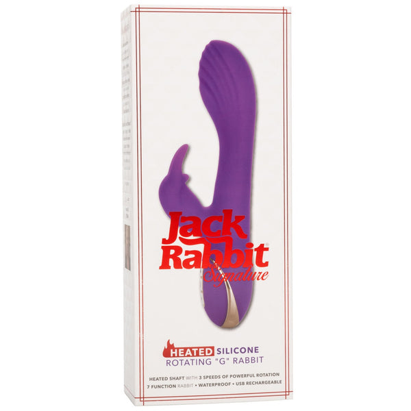 CalExotics Jack Rabbit Signature Heated Silicone Rotating "G" Rabbit Vibrator - Extreme Toyz Singapore - https://extremetoyz.com.sg - Sex Toys and Lingerie Online Store - Bondage Gear / Vibrators / Electrosex Toys / Wireless Remote Control Vibes / Sexy Lingerie and Role Play / BDSM / Dungeon Furnitures / Dildos and Strap Ons &nbsp;/ Anal and Prostate Massagers / Anal Douche and Cleaning Aide / Delay Sprays and Gels / Lubricants and more...