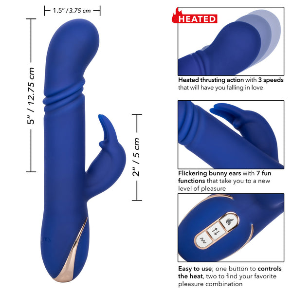 CalExotics Jack Rabbit Signature Heated Silicone Rechargeable Thrusting "G" Rabbit Vibrator - Extreme Toyz Singapore - https://extremetoyz.com.sg - Sex Toys and Lingerie Online Store - Bondage Gear / Vibrators / Electrosex Toys / Wireless Remote Control Vibes / Sexy Lingerie and Role Play / BDSM / Dungeon Furnitures / Dildos and Strap Ons &nbsp;/ Anal and Prostate Massagers / Anal Douche and Cleaning Aide / Delay Sprays and Gels / Lubricants and more...