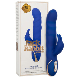 CalExotics Jack Rabbit Signature Rechargeable Silicone Wave Motion Rabbit Vibrator - Extreme Toyz Singapore - https://extremetoyz.com.sg - Sex Toys and Lingerie Online Store - Bondage Gear / Vibrators / Electrosex Toys / Wireless Remote Control Vibes / Sexy Lingerie and Role Play / BDSM / Dungeon Furnitures / Dildos and Strap Ons &nbsp;/ Anal and Prostate Massagers / Anal Douche and Cleaning Aide / Delay Sprays and Gels / Lubricants and more...