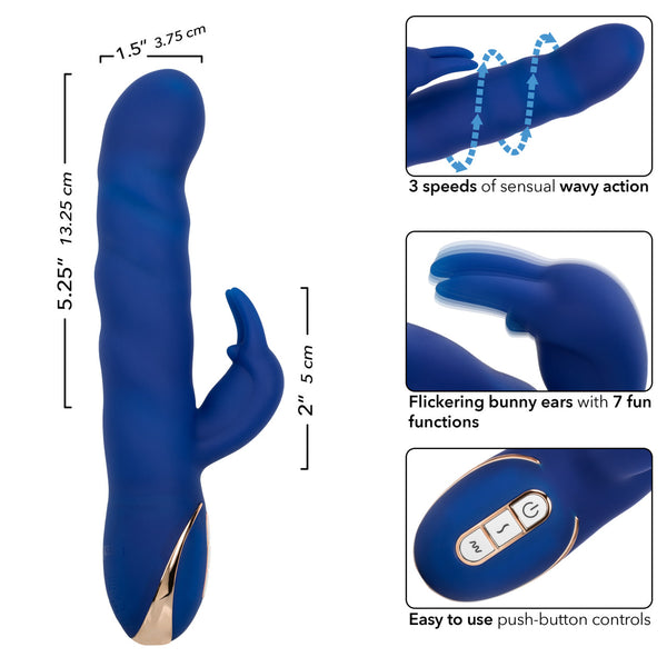 CalExotics Jack Rabbit Signature Rechargeable Silicone Wave Motion Rabbit Vibrator - Extreme Toyz Singapore - https://extremetoyz.com.sg - Sex Toys and Lingerie Online Store - Bondage Gear / Vibrators / Electrosex Toys / Wireless Remote Control Vibes / Sexy Lingerie and Role Play / BDSM / Dungeon Furnitures / Dildos and Strap Ons &nbsp;/ Anal and Prostate Massagers / Anal Douche and Cleaning Aide / Delay Sprays and Gels / Lubricants and more...