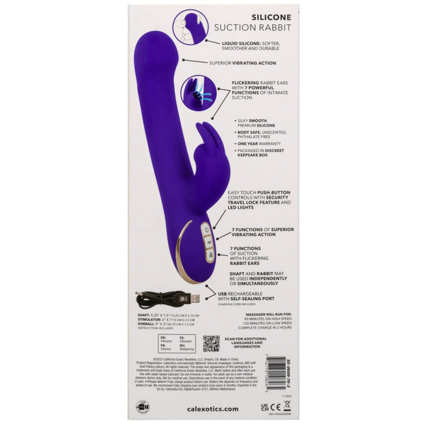 CalExotics Jack Rabbit Signature Rechargeable Silicone Suction Rabbit Vibrator - Extreme Toyz Singapore - https://extremetoyz.com.sg - Sex Toys and Lingerie Online Store - Bondage Gear / Vibrators / Electrosex Toys / Wireless Remote Control Vibes / Sexy Lingerie and Role Play / BDSM / Dungeon Furnitures / Dildos and Strap Ons &nbsp;/ Anal and Prostate Massagers / Anal Douche and Cleaning Aide / Delay Sprays and Gels / Lubricants and more...