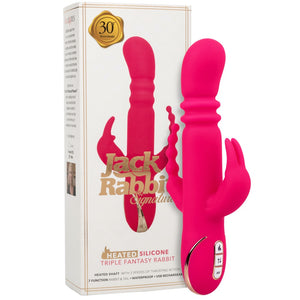 CalExotics Jack Rabbit Signature Heated Silicone Rechargeable Triple Fantasy Rabbit Thrusting Vibrator - Extreme Toyz Singapore - https://extremetoyz.com.sg - Sex Toys and Lingerie Online Store - Bondage Gear / Vibrators / Electrosex Toys / Wireless Remote Control Vibes / Sexy Lingerie and Role Play / BDSM / Dungeon Furnitures / Dildos and Strap Ons &nbsp;/ Anal and Prostate Massagers / Anal Douche and Cleaning Aide / Delay Sprays and Gels / Lubricants and more...