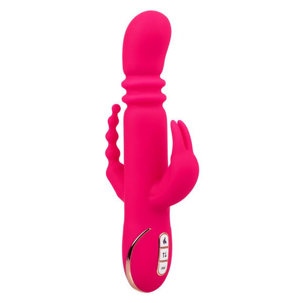 CalExotics Jack Rabbit Signature Heated Silicone Rechargeable Triple Fantasy Rabbit Thrusting Vibrator - Extreme Toyz Singapore - https://extremetoyz.com.sg - Sex Toys and Lingerie Online Store - Bondage Gear / Vibrators / Electrosex Toys / Wireless Remote Control Vibes / Sexy Lingerie and Role Play / BDSM / Dungeon Furnitures / Dildos and Strap Ons &nbsp;/ Anal and Prostate Massagers / Anal Douche and Cleaning Aide / Delay Sprays and Gels / Lubricants and more...