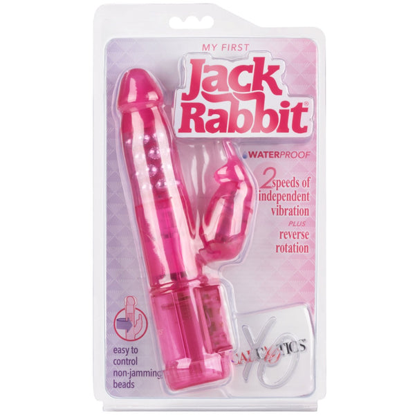 CalExotics Jack Rabbit My First Jack Rabbit Vibrator - Pink - Extreme Toyz Singapore - https://extremetoyz.com.sg - Sex Toys and Lingerie Online Store - Bondage Gear / Vibrators / Electrosex Toys / Wireless Remote Control Vibes / Sexy Lingerie and Role Play / BDSM / Dungeon Furnitures / Dildos and Strap Ons &nbsp;/ Anal and Prostate Massagers / Anal Douche and Cleaning Aide / Delay Sprays and Gels / Lubricants and more...