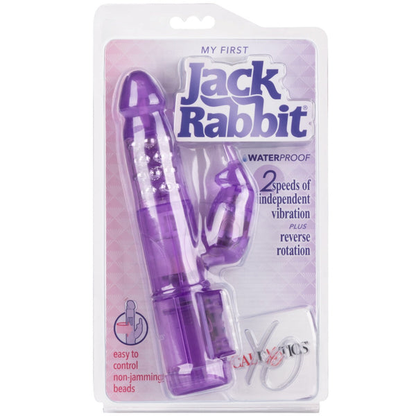 CalExotics Jack Rabbit My First Jack Rabbit Vibrator - Purple - Extreme Toyz Singapore - https://extremetoyz.com.sg - Sex Toys and Lingerie Online Store - Bondage Gear / Vibrators / Electrosex Toys / Wireless Remote Control Vibes / Sexy Lingerie and Role Play / BDSM / Dungeon Furnitures / Dildos and Strap Ons &nbsp;/ Anal and Prostate Massagers / Anal Douche and Cleaning Aide / Delay Sprays and Gels / Lubricants and more...