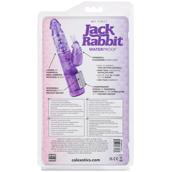 CalExotics Jack Rabbit My First Jack Rabbit Vibrator - Purple - Extreme Toyz Singapore - https://extremetoyz.com.sg - Sex Toys and Lingerie Online Store - Bondage Gear / Vibrators / Electrosex Toys / Wireless Remote Control Vibes / Sexy Lingerie and Role Play / BDSM / Dungeon Furnitures / Dildos and Strap Ons &nbsp;/ Anal and Prostate Massagers / Anal Douche and Cleaning Aide / Delay Sprays and Gels / Lubricants and more...