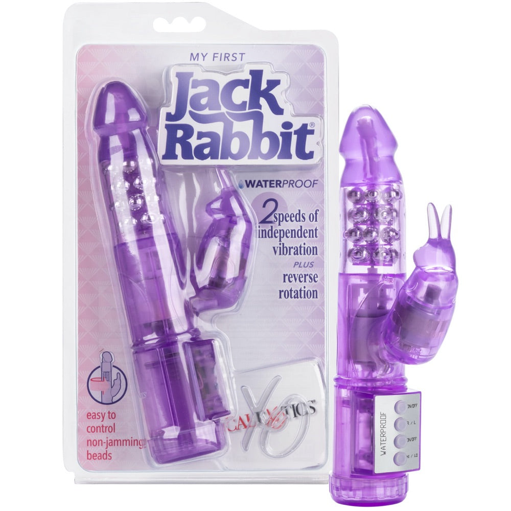 CalExotics Jack Rabbit My First Jack Rabbit Vibrator - Purple - Extreme Toyz Singapore - https://extremetoyz.com.sg - Sex Toys and Lingerie Online Store - Bondage Gear / Vibrators / Electrosex Toys / Wireless Remote Control Vibes / Sexy Lingerie and Role Play / BDSM / Dungeon Furnitures / Dildos and Strap Ons &nbsp;/ Anal and Prostate Massagers / Anal Douche and Cleaning Aide / Delay Sprays and Gels / Lubricants and more...