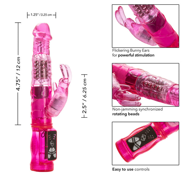 CalExotics Jack Rabbit Petite Jack Rabbit Vibrator - Pink - Extreme Toyz Singapore - https://extremetoyz.com.sg - Sex Toys and Lingerie Online Store - Bondage Gear / Vibrators / Electrosex Toys / Wireless Remote Control Vibes / Sexy Lingerie and Role Play / BDSM / Dungeon Furnitures / Dildos and Strap Ons &nbsp;/ Anal and Prostate Massagers / Anal Douche and Cleaning Aide / Delay Sprays and Gels / Lubricants and more...