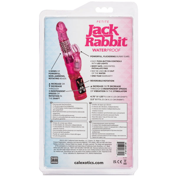 CalExotics Jack Rabbit Petite Jack Rabbit Vibrator - Pink - Extreme Toyz Singapore - https://extremetoyz.com.sg - Sex Toys and Lingerie Online Store - Bondage Gear / Vibrators / Electrosex Toys / Wireless Remote Control Vibes / Sexy Lingerie and Role Play / BDSM / Dungeon Furnitures / Dildos and Strap Ons &nbsp;/ Anal and Prostate Massagers / Anal Douche and Cleaning Aide / Delay Sprays and Gels / Lubricants and more...