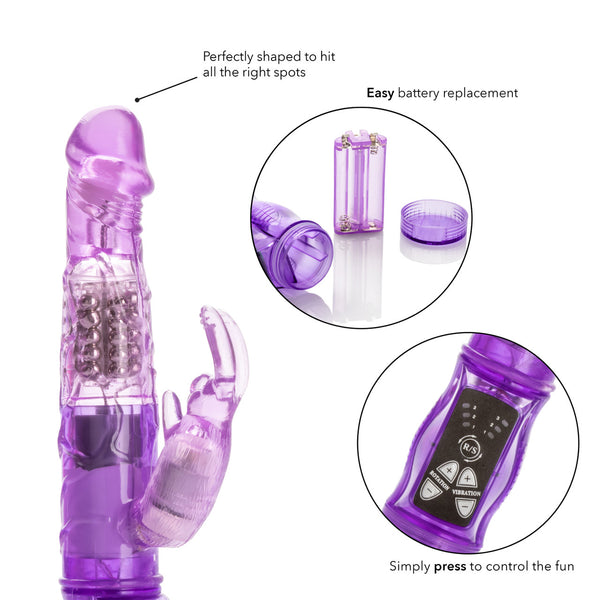 CalExotics Jack Rabbit Petite Jack Rabbit Vibrator - Purple - Extreme Toyz Singapore - https://extremetoyz.com.sg - Sex Toys and Lingerie Online Store - Bondage Gear / Vibrators / Electrosex Toys / Wireless Remote Control Vibes / Sexy Lingerie and Role Play / BDSM / Dungeon Furnitures / Dildos and Strap Ons &nbsp;/ Anal and Prostate Massagers / Anal Douche and Cleaning Aide / Delay Sprays and Gels / Lubricants and more...