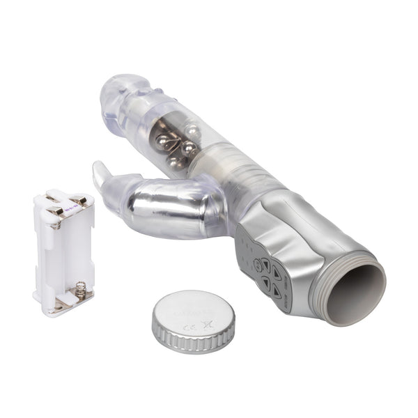 CalExotics Jack Rabbit Waterproof Jack Rabbit Vibrator - 3 Rows - Silver - Extreme Toyz Singapore - https://extremetoyz.com.sg - Sex Toys and Lingerie Online Store - Bondage Gear / Vibrators / Electrosex Toys / Wireless Remote Control Vibes / Sexy Lingerie and Role Play / BDSM / Dungeon Furnitures / Dildos and Strap Ons &nbsp;/ Anal and Prostate Massagers / Anal Douche and Cleaning Aide / Delay Sprays and Gels / Lubricants and more...